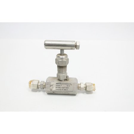 ANDERSON GREENWOOD Manual Tube Stainless 1500Psi 38In Needle Valve H7HS-3-E-P-02